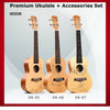 Ukulele 24 Inch Acessories Kit Option Rosewood Sapele Concert