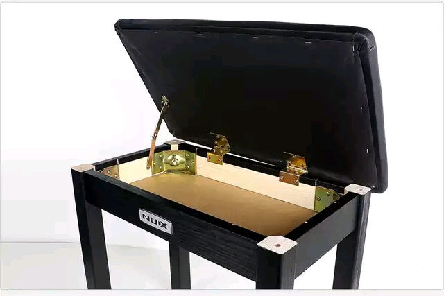 Keyboard Piano Stool Chair Wooden Bench with Storage Compartment