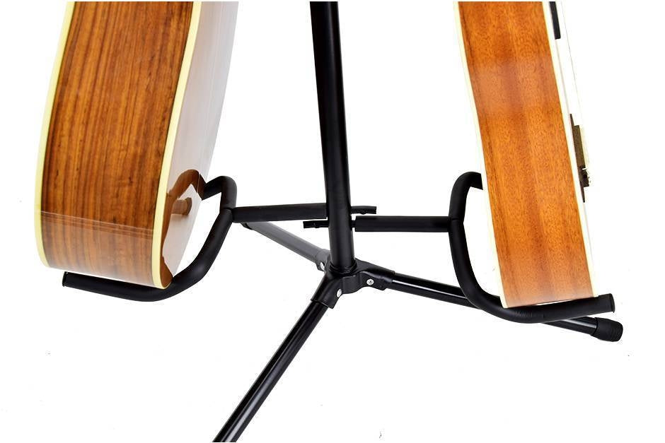 Dual 2 Guitar Stand Acoustic Electric Classical Double Instrument