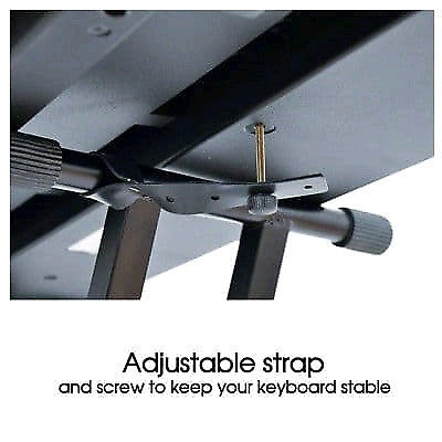 Keyboard Piano Stand Height Adjustable Foldable Steel Double Braced X Type Frame