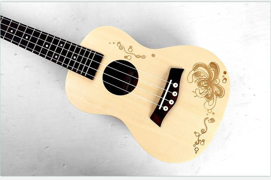 Ukulele Rosewood Sapele 24 inch Concert Accessories Kit option