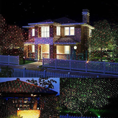 Solar Powered Outdoor Waterproof RG Laser Projector Light Xmas