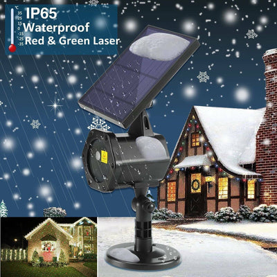 Solar Powered Outdoor Waterproof RG Laser Projector Light Xmas