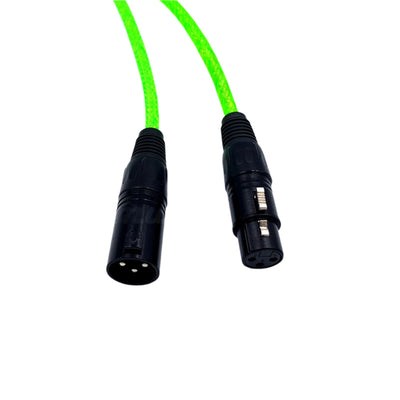 XLR Cable Male Female Jack 3-Pin Balanced Microphone Mic Lead with choice of 6 colours