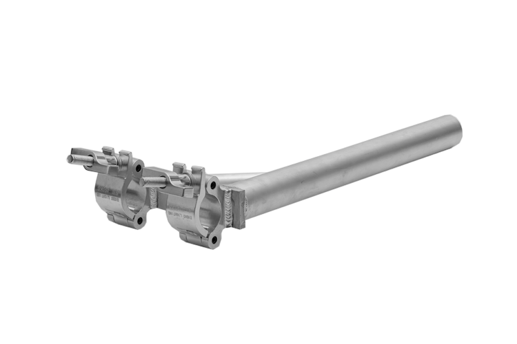 Event Lighting BOOMARM205 - 0.5m Boom Arm Pole with Double Pipe Clamp