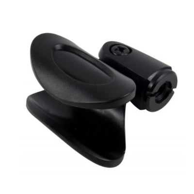 Mic Clip Holder for Microphone Flexible Rubberized Plastic Universal + 3/8" to 5/8" Thread Adapters