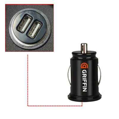 Griffin Twin 2 Port Usb 12V 24V Car Socket Lighter 2.1A Charger Adapter