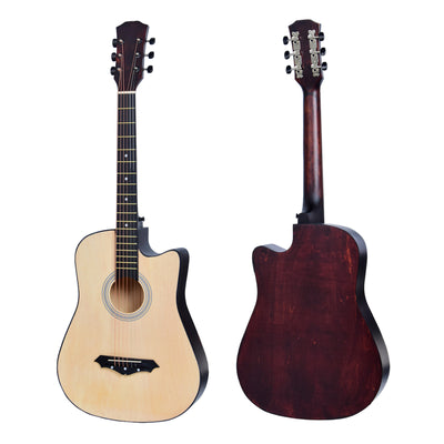 38” Inch Acoustic Guitar with Neck Adjustment Truss Rod + Optional Accessory Set