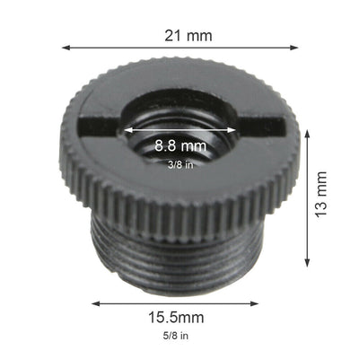 Mic Thread Adapter 3/8" to 5/8" Universal Microphone Stand Accessory