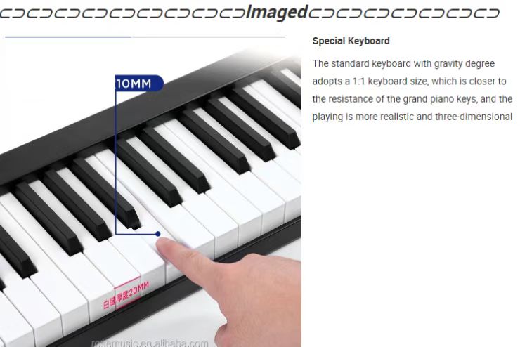 88 keys Bluetooth Rechargeable Smart MIDI Portable Keyboard Piano with Carry Bag
