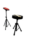 Mute Drum Practice Pad and Adjustable Stand + Bag Optional Drum Stool