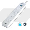 4 Outlet Powerboard with Master Switch SANSAI PAD-131P