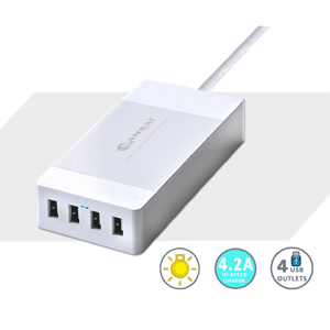 4.2A 4-Ports USB Charging Station SANSAI PAD-4033AU