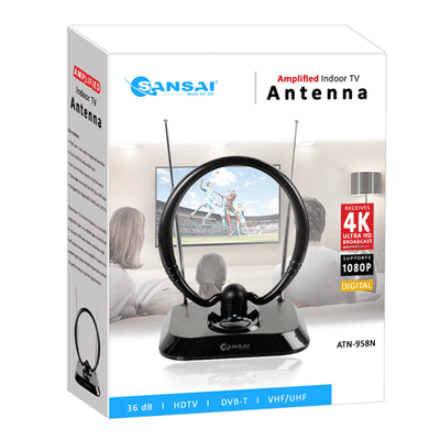 Amplified Indoor TV Antenna SANSAI ATN958C