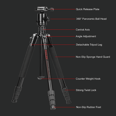 Professional Camera Tripod SANSAI PHS-1212