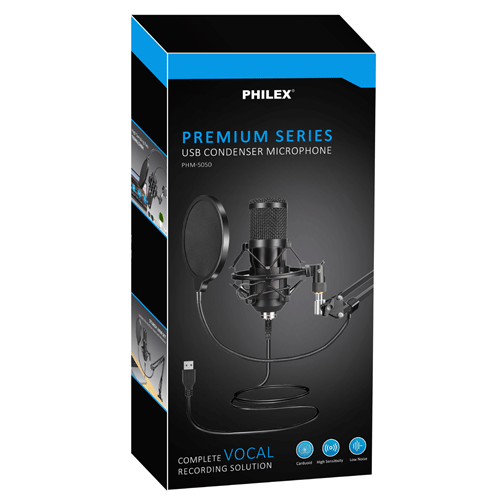 USB Condenser Microphone With Arm SANSAI PHM-5050
