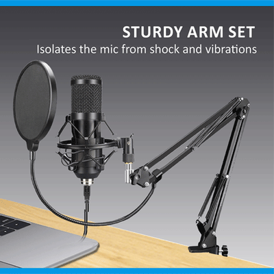 USB Condenser Microphone With Arm SANSAI PHM-5050