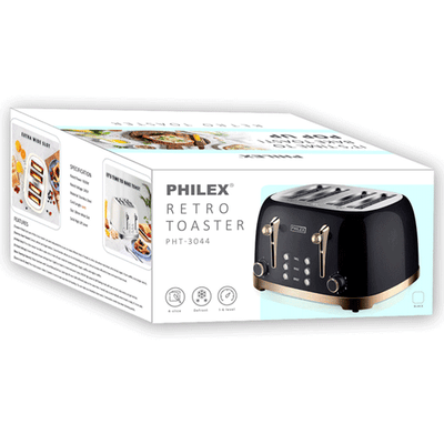 4-Slice Retro Toaster SANSAI PHT-3044