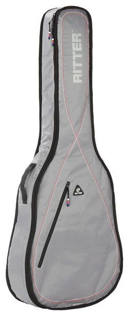 Acoustic Guitar Bag Ritter RGP2-D/SRW Silver Grey-Red-White Padded Case