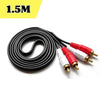 2 RCA to 2 RCA Male To Male 1.5m Dual Phono Stereo Audio Cable Cord Gold Plated
