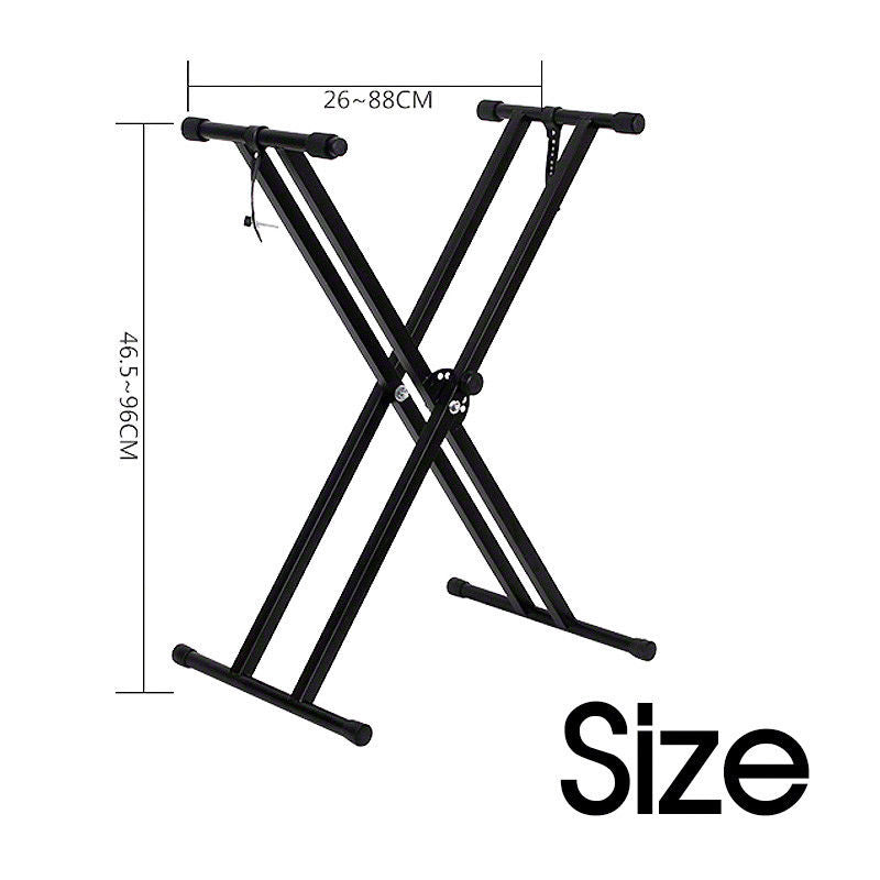 Keyboard Stand Adjustable Height and Piano Bench Stool Set Package