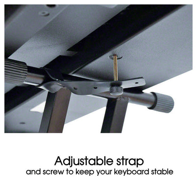 Keyboard Stand Adjustable Height and Piano Bench Stool Set Package