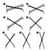 Keyboard Stand Adjustable Height and Piano Bench Stool Set Package