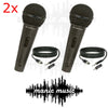 2x SANSAI Dynamic Microphone + Cable + Adapter