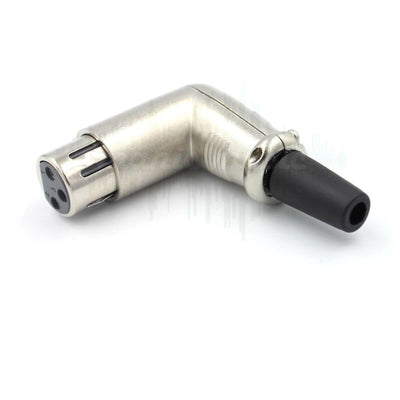 Right Angle 3 PIN XLR Connector Female or Male Plug Microphone 90 Degree Cable Jack