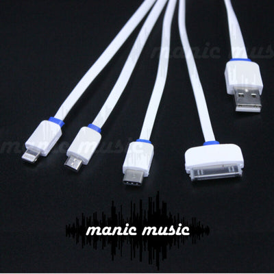 4 in 1 USB Charger Cable Type C iPhone 7 Plus iPad Samsung 30 pin Multi Plug 1m