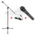 MICROPHONE PACKAGE with 3M XLR CABLE LEAD + EXTRA TALL 2.2M BOOM MIC STAND for KARAOKE VOCAL