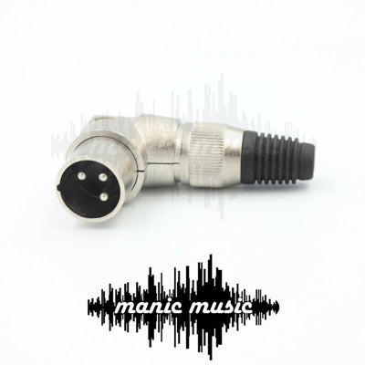 Heavy Duty Right Angle 3 PIN XLR Connector Male Plug 90 Degree Mic Cable Jack