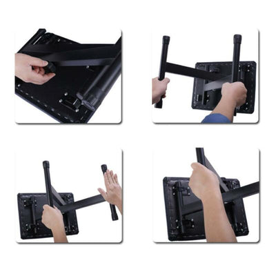 Portable Piano Stool Adjustable Folding 3 Way Keyboard PU Leather Bench Seat