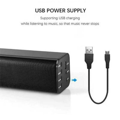 3ft TV Soundbar Bluetooth Wireless Speaker FM Radio Sound Bar Home Theatre