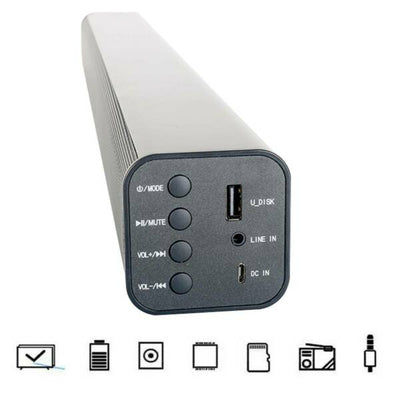 3ft TV Soundbar Bluetooth Wireless Speaker FM Radio Sound Bar Home Theatre