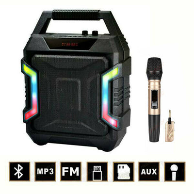 Bluetooth/Wireless 10W Speaker/FM Radio + Cordless Microphone Karaoke Party
