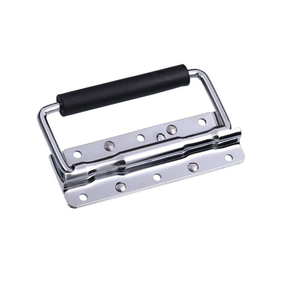 Spring Loaded Handle Steel Surface Mount Rubber Grip Chrome  Road Flight Case Hardware Roadcase Hardcase Tool Box