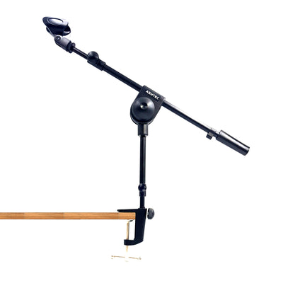 Table Edge Desk Mount Condenser Mic Microphone Stand Height Length Adjustable