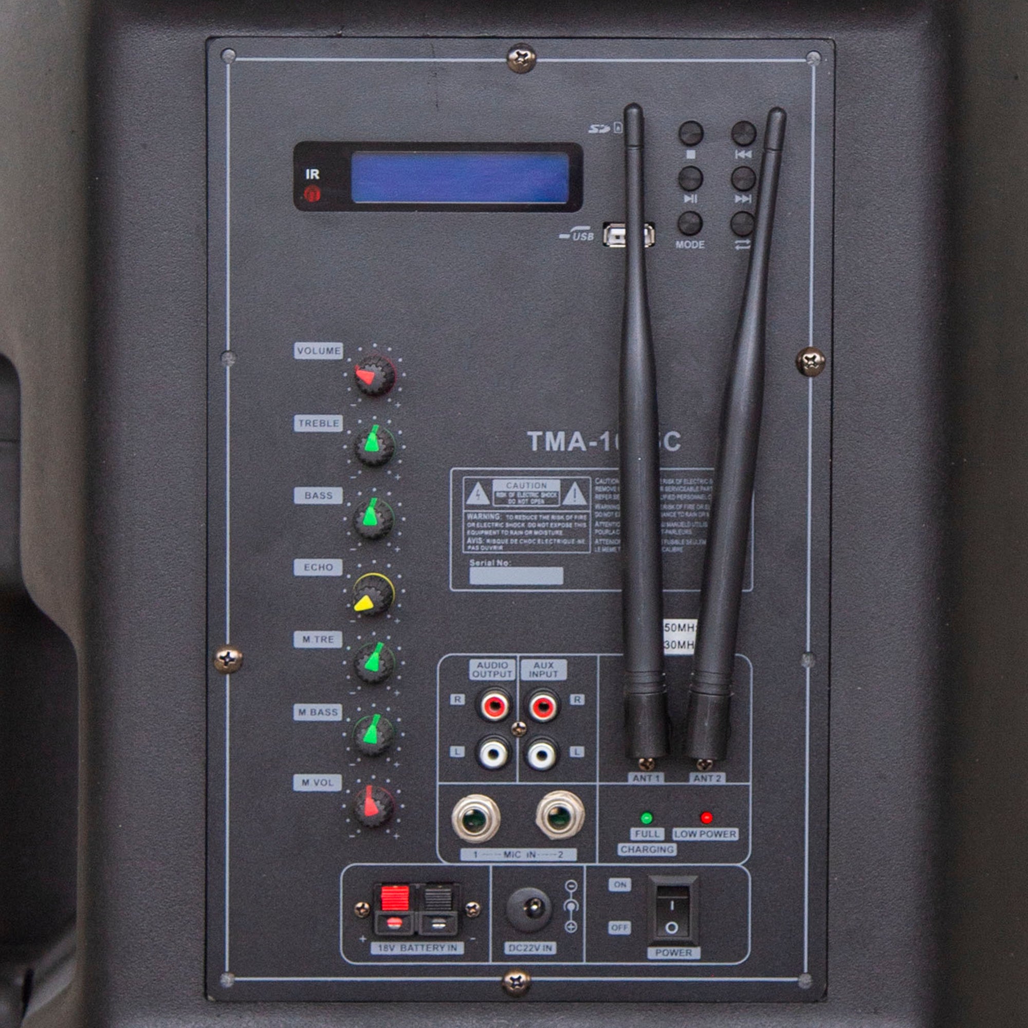 15" inch PA Speaker System 1000W 2x Cordless Mic Mixer Battery Bluetooth MP3 USB