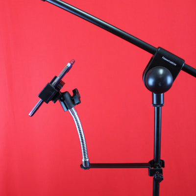Universal Phone Holder For Microphone and Music Stand Clamp On Metal Gooseneck