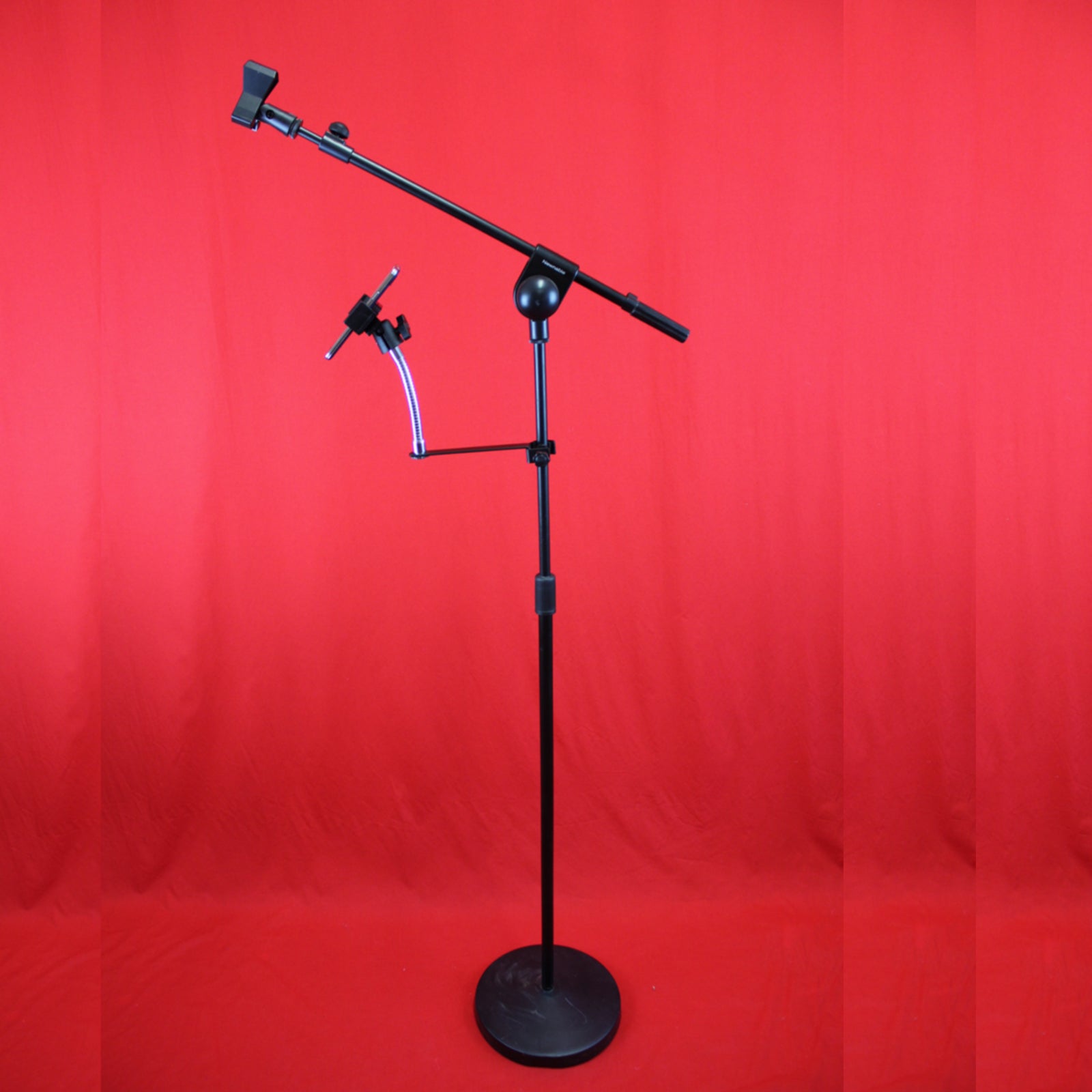 Universal Phone Holder For Microphone and Music Stand Clamp On Metal Gooseneck