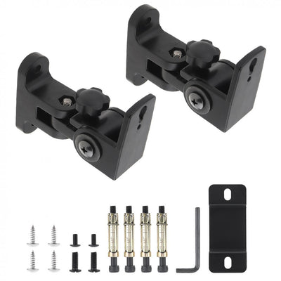 Pair Speaker Wall Mount Brackets 15Kg With Hardware Universal Heavy Duty Alloy Cast Tilt or Pivot