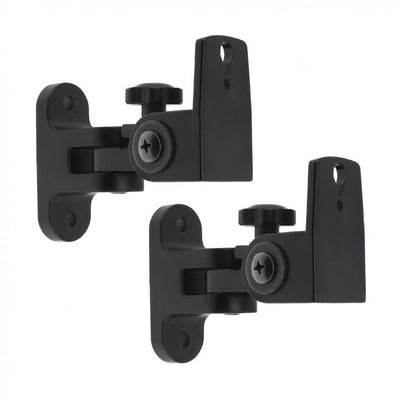 Pair Speaker Wall Mount Brackets 15Kg With Hardware Universal Heavy Duty Alloy Cast Tilt or Pivot